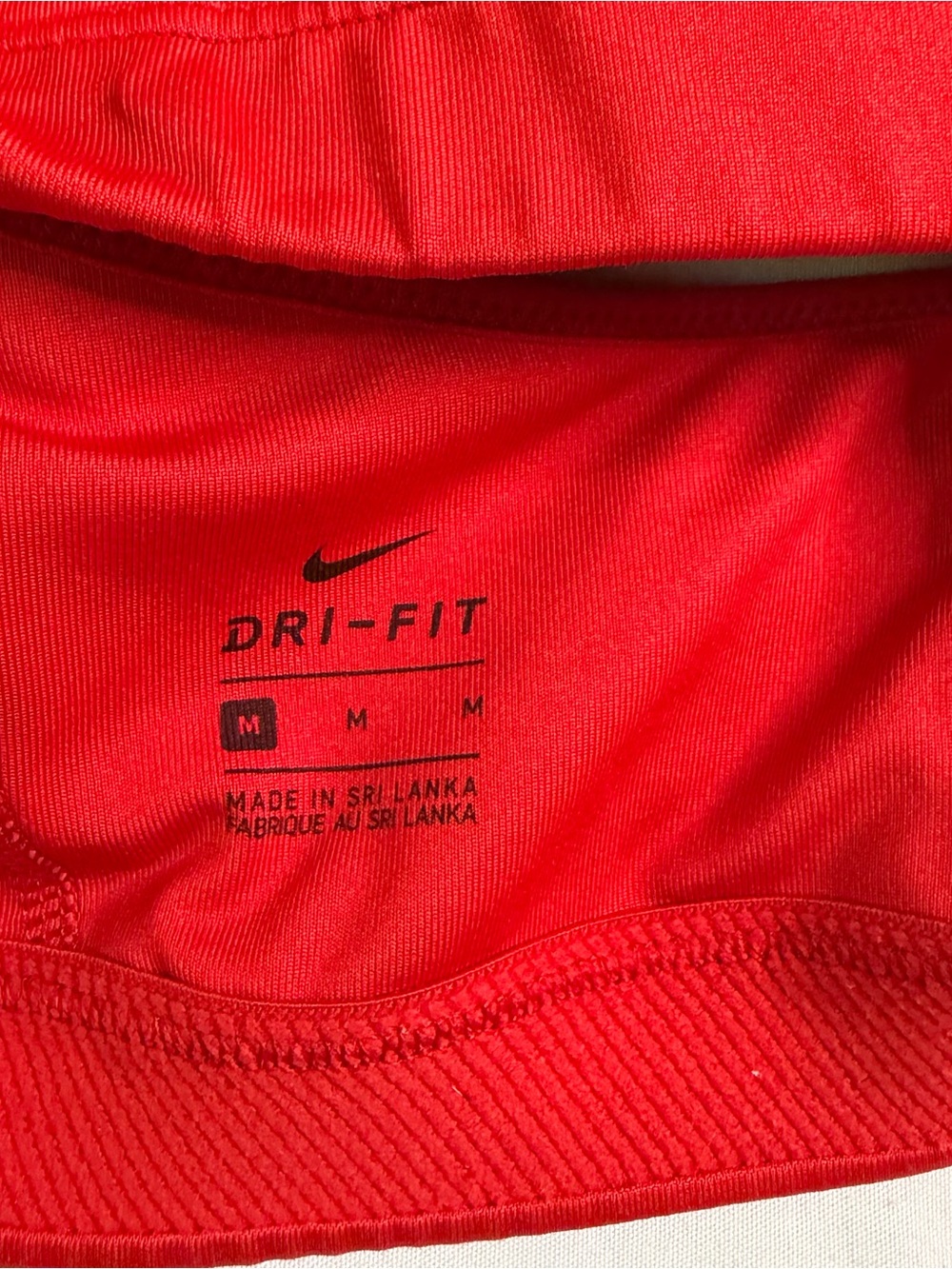 Nike Dri-FIT Red Racerback Sports Bra Women’s Medium High Support Athletic - Picture 3 of 5